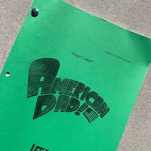 SEASON ONE American Dad Original 2004 Roger Codger Production Used Table Script